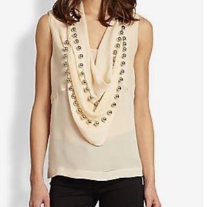 Diane von Furstenberg Amya Embellished Silk Top